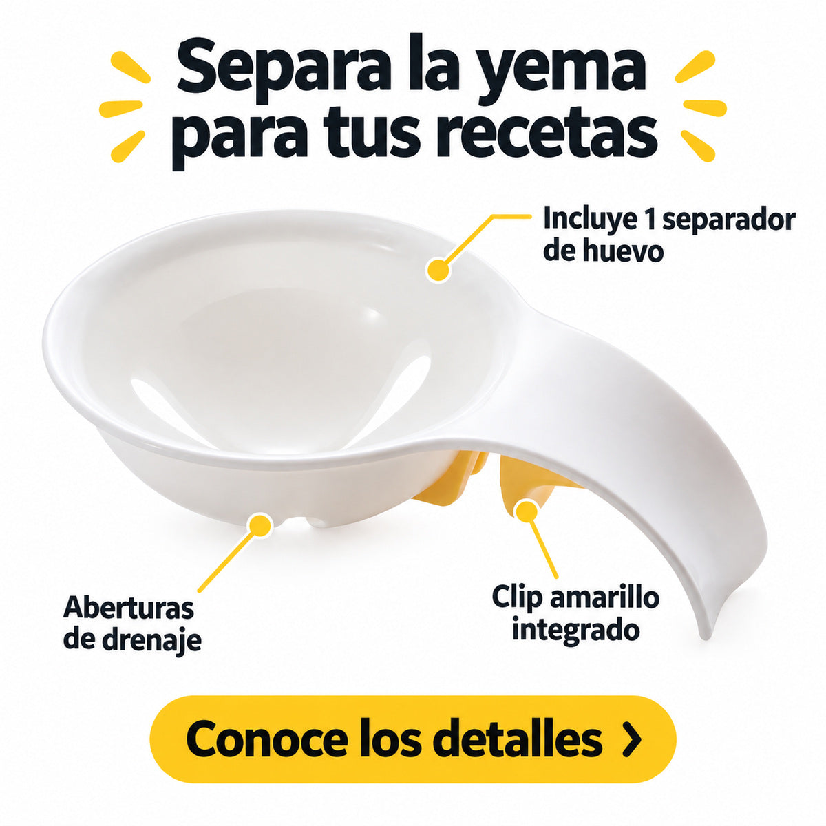 Separador de huevo con clip — 1 unidad — P2