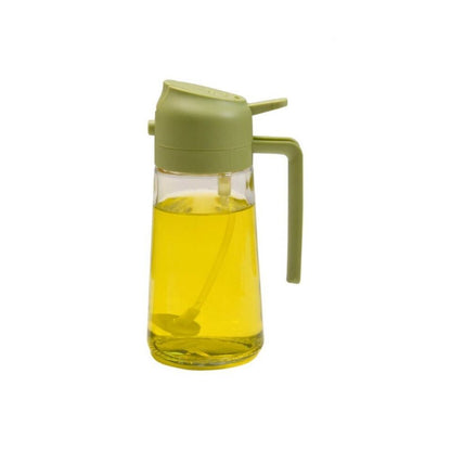 Botella para aceite con rociador y vertedor — Verde