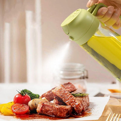 Botella para aceite con rociador y vertedor